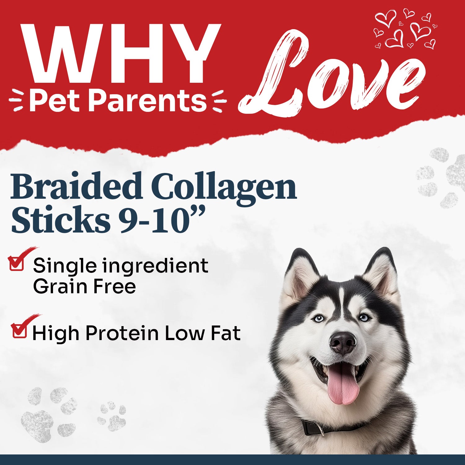 Collagen Braided Sticks 9-10 Inch