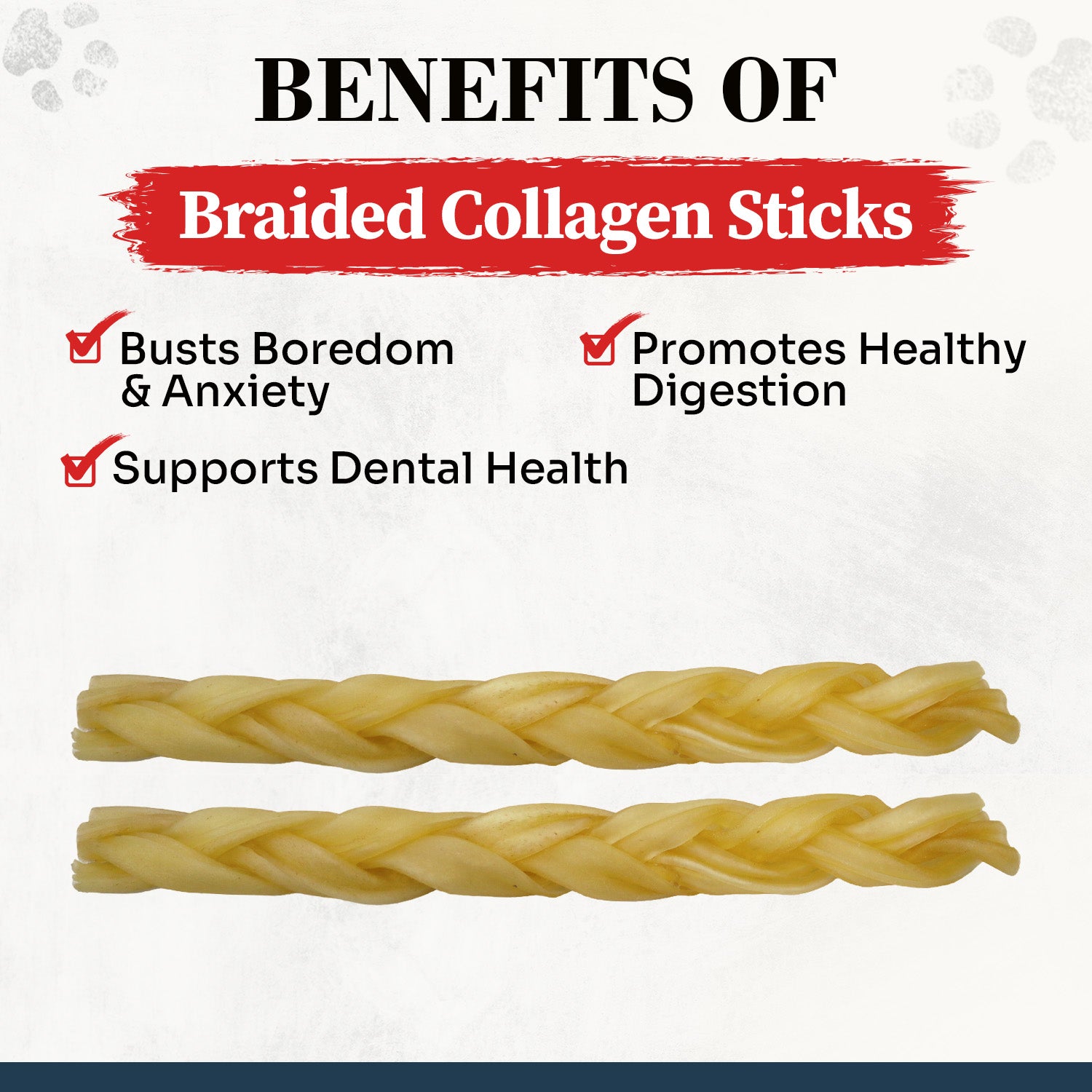 Collagen Braided Sticks 9-10 Inch