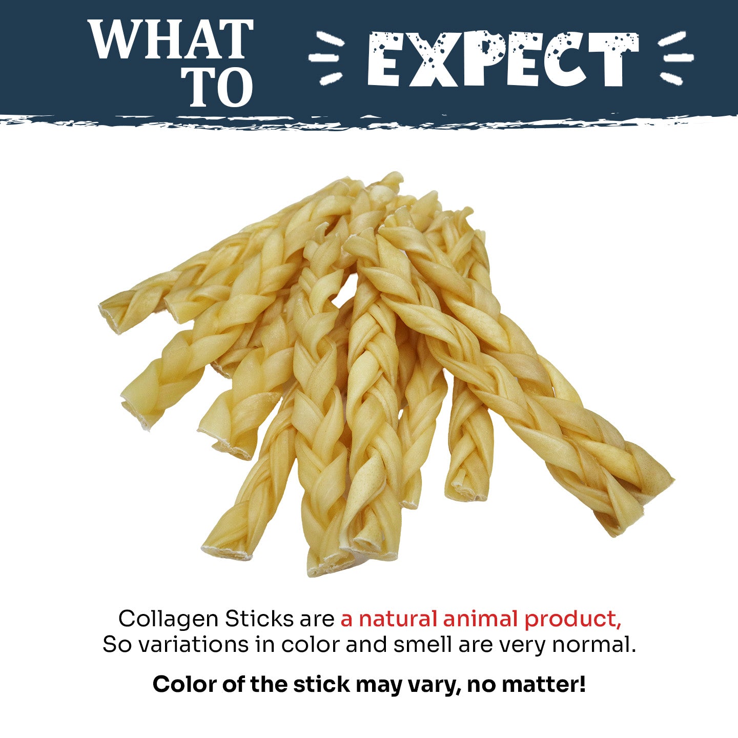 Collagen Braided Sticks 9-10 Inch